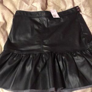 Black leather skirt